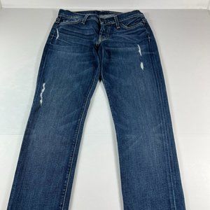 7 For All Mankind Jeans Women's 26 Josefina Skinny Boyfriend Fit Blue Fade Denim
